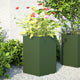 Vidaxl Planters 2 St Hexagon 46x40x45 cm en acier vert olive