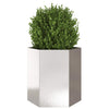 Vidaxl plannet hexagon 46x40x45 cm en acier inoxydable