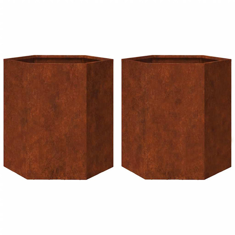 Vidaxl Planters 2 St Hexagon 46x40x45 cm