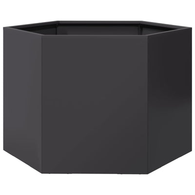 Vidaxl Planter Benket Hexagon 69x60x45 cm en acier noir