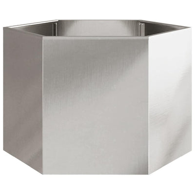 Vidaxl Planter Benket Hexagon 69x60x45 cm en acier inoxydable