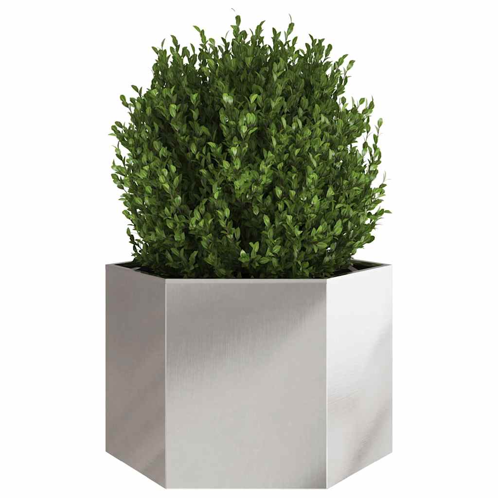 Vidaxl Planter Benket Hexagon 69x60x45 cm en acier inoxydable