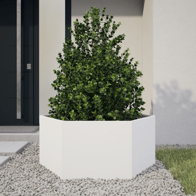 Vidaxl Plannet Henhoek 104x90x45 cm en acier blanc