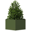 Vidaxl plannet hexagon 104x90x45 cm en acier olive vert
