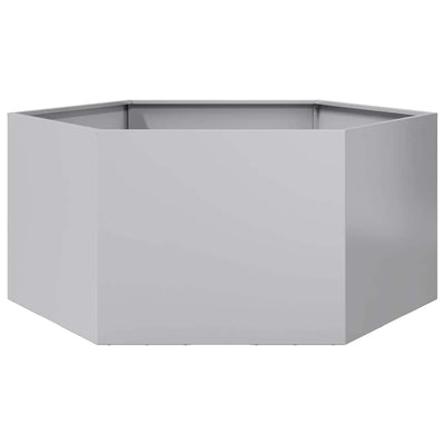 Vidaxl Planter Benket Hexagon 104x90x45 cm en acier galvanisé
