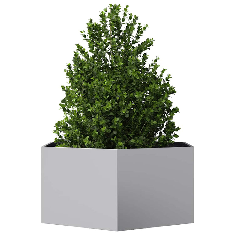 Vidaxl Planter Benket Hexagon 104x90x45 cm en acier galvanisé