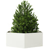Vidaxl plannet hexagon 138x120x45 cm en acier blanc