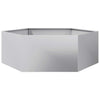 Vidaxl Planter Benket Hexagon 138x120x45 cm en acier galvanisé