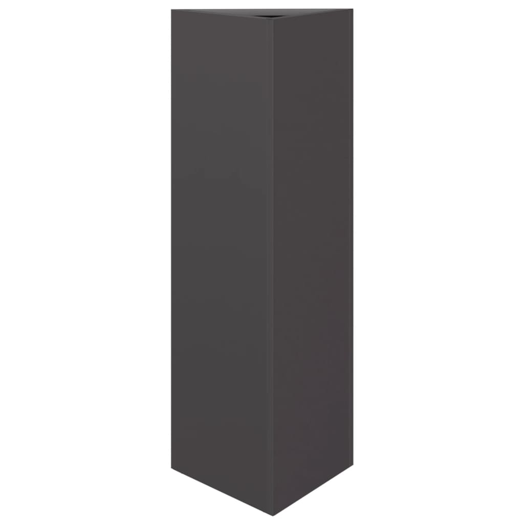 Vidaxl Planter triangle 30x26x75 cm en acier noir
