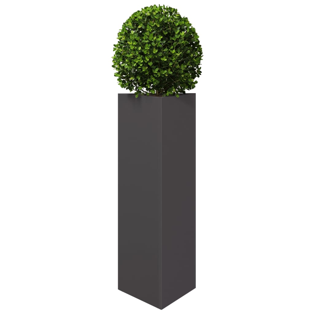 Vidaxl Planter triangle 30x26x75 cm en acier noir