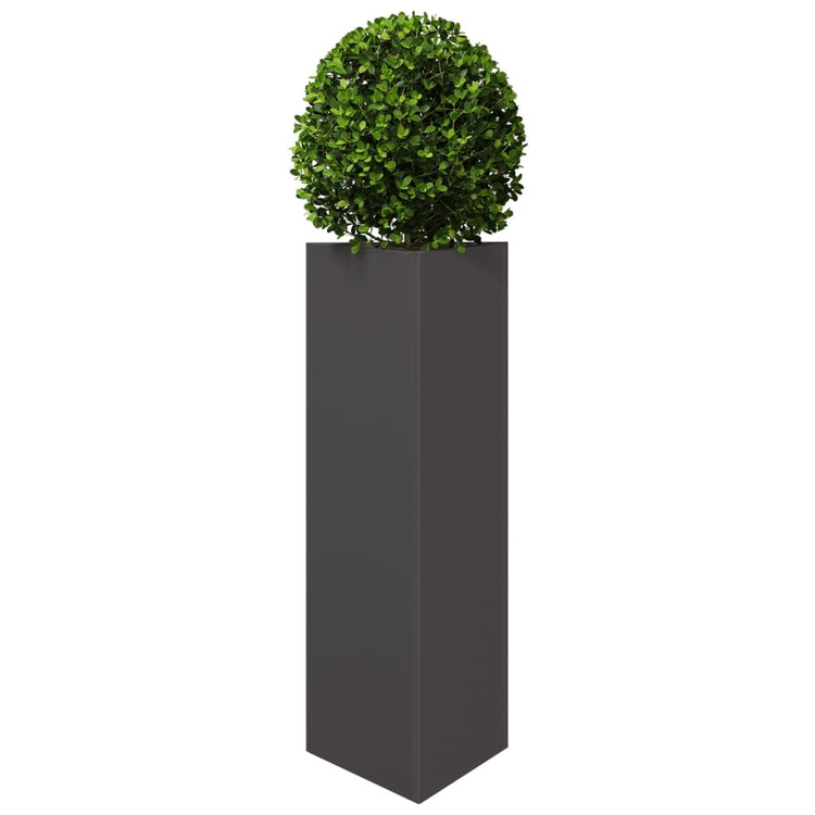 Vidaxl Planter triangle 30x26x75 cm en acier noir