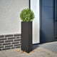Jardinières Vidaxl 2 St Triangle 30x26x75 cm en acier noir