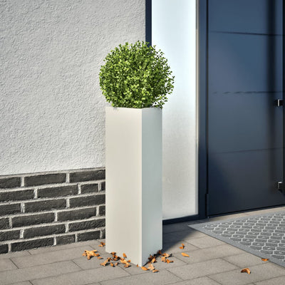 Vidaxl Plannet triangle 30x26x75 cm en acier blanc