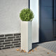 Vidaxl Plannet triangle 30x26x75 cm en acier blanc