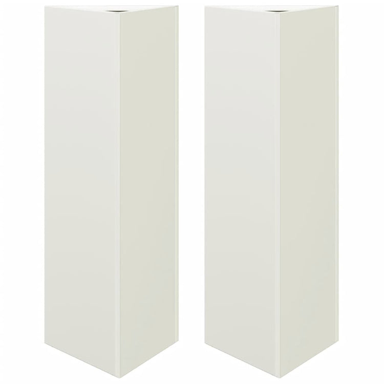 Vidaxl Planters 2 St Triangle 30x26x75 cm en acier blanc