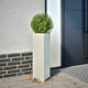 Vidaxl Planters 2 St Triangle 30x26x75 cm en acier blanc