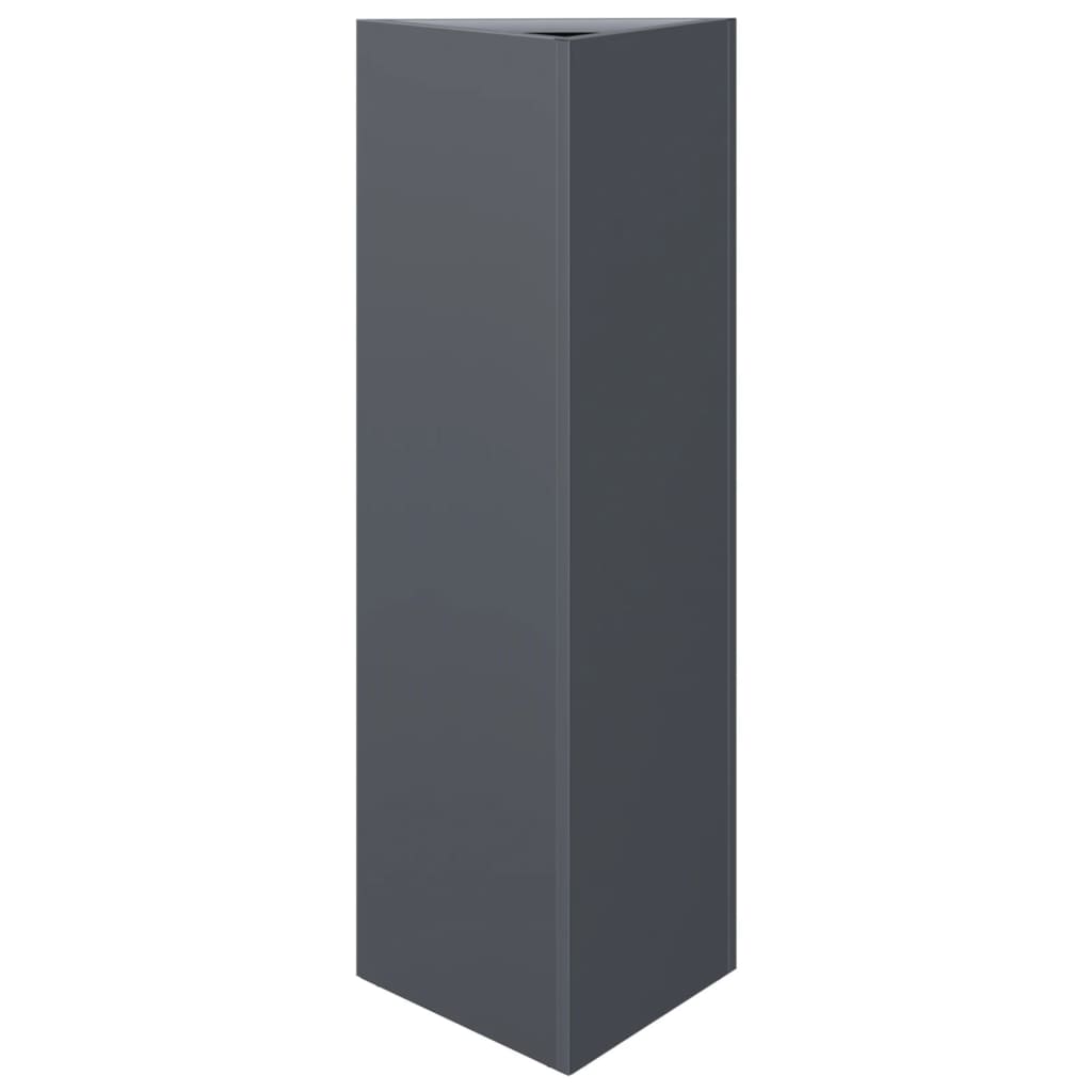 Vidaxl Planter Triangle 30x26x75 cm Anthracite en acier -colore