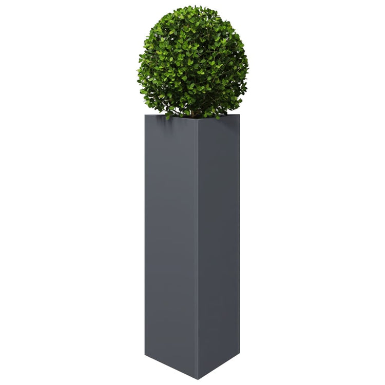 Vidaxl Planter Triangle 30x26x75 cm Anthracite en acier -colore