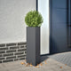 Vidaxl Planter Triangle 30x26x75 cm Anthracite en acier -colore