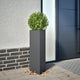 Vidaxl Planters 2 St Triangle 30x26x75 cm Anthracite en acier -colore