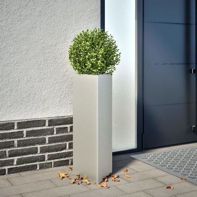 Vidaxl Planter triangle 30x26x75 cm en acier inoxydable