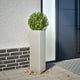 Vidaxl Planter triangle 30x26x75 cm en acier inoxydable