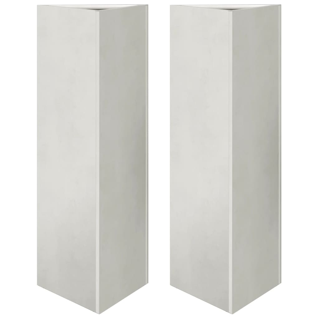 Vidaxl Planters 2 St Triangle 30x26x75 cm en acier inoxydable