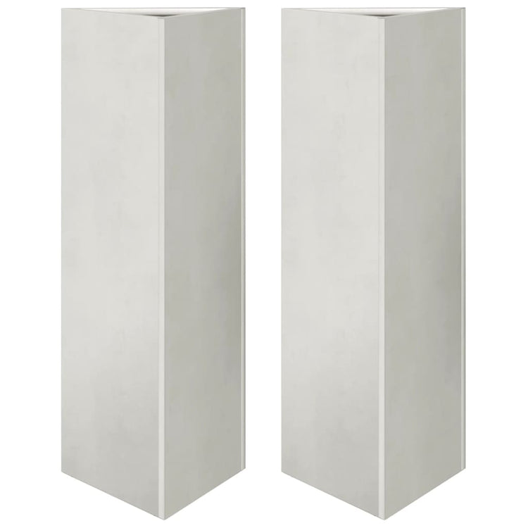 Vidaxl Planters 2 St Triangle 30x26x75 cm en acier inoxydable