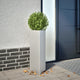 Vidaxl Planters 2 St Triangle 30x26x75 cm Acier galvanisé