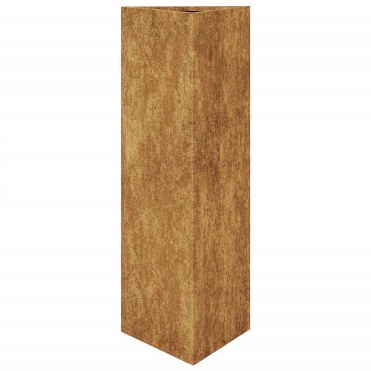 Vidaxl planteur triangulaire 30x26x75 cm en acier météorologique