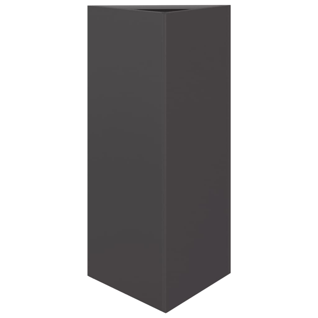Vidaxl Planter triangle 40x34.5x70 cm en acier noir