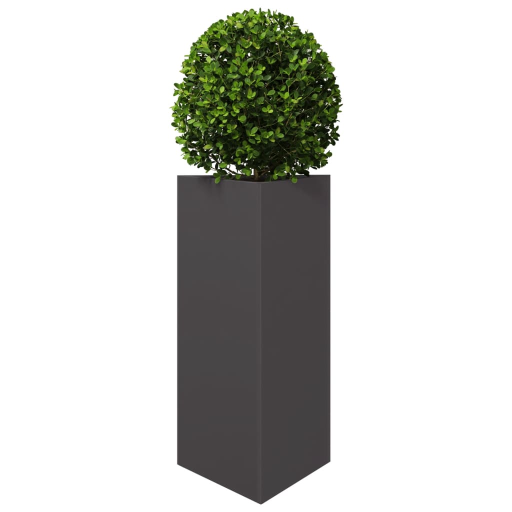 Vidaxl Planter triangle 40x34.5x70 cm en acier noir
