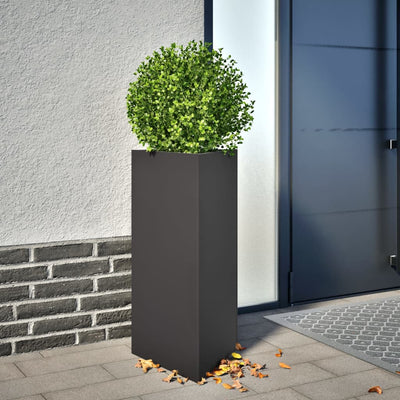 Vidaxl Planters 2 St Triangle 40x34.5x70 cm en acier noir