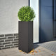 Vidaxl Planters 2 St Triangle 40x34.5x70 cm en acier noir