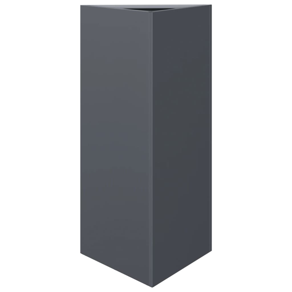 Vidaxl planteur triangle 40x34.5x70 cm anthracite en acier -colore