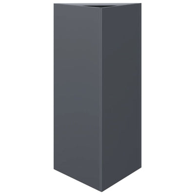 Vidaxl planteur triangle 40x34.5x70 cm anthracite en acier -colore