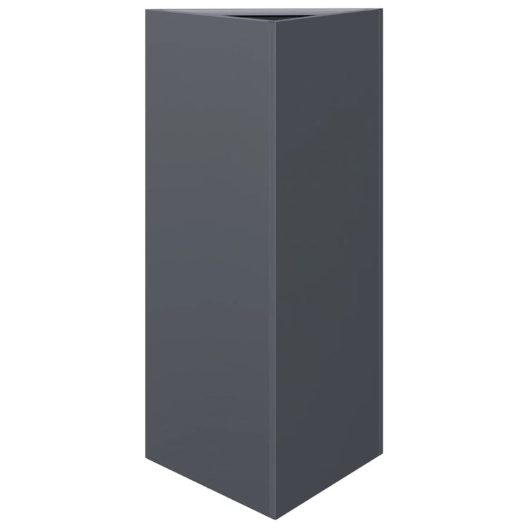 Vidaxl planteur triangle 40x34.5x70 cm anthracite en acier -colore