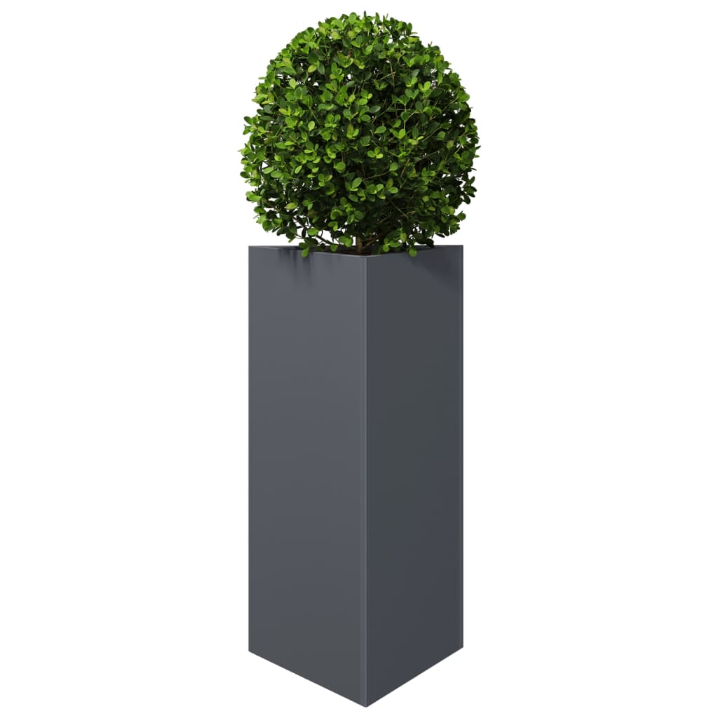 Vidaxl planteur triangle 40x34.5x70 cm anthracite en acier -colore