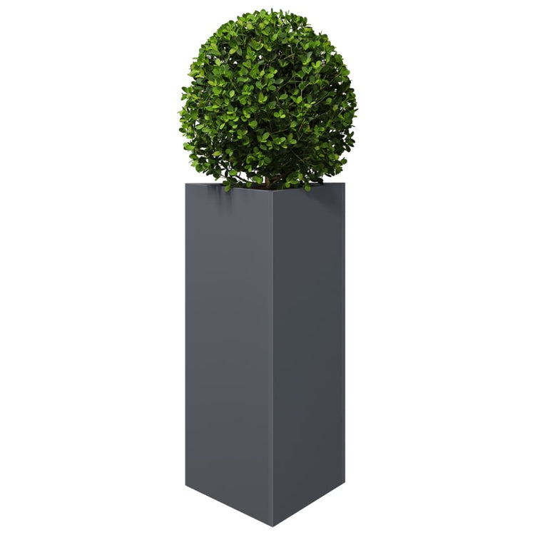 Vidaxl planteur triangle 40x34.5x70 cm anthracite en acier -colore