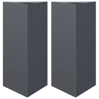 Vidaxl Planters 2 St Triangle 40x34.5x70 cm Couleur d'anthracite en acier