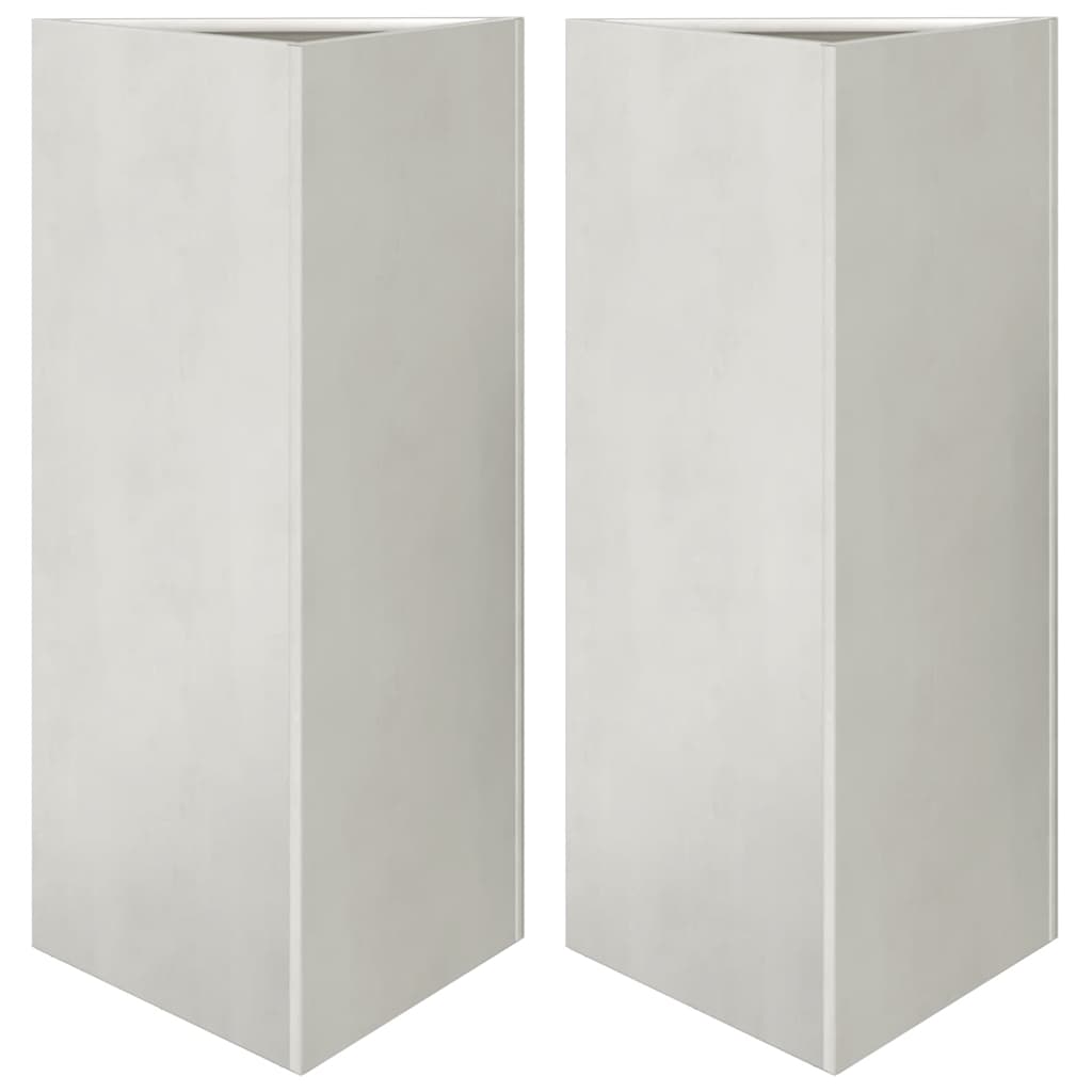 Vidaxl Planters 2 St Triangle 40x40x75 cm en acier inoxydable