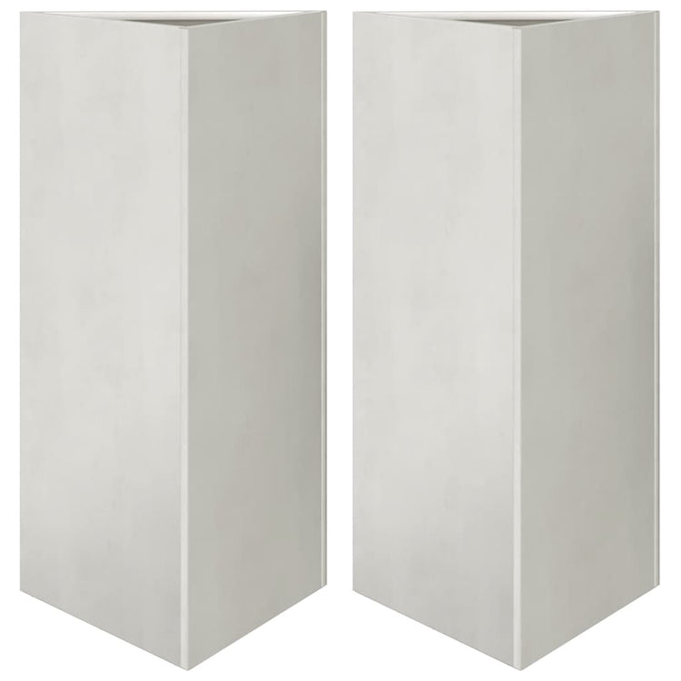 Vidaxl Planters 2 St Triangle 40x40x75 cm en acier inoxydable