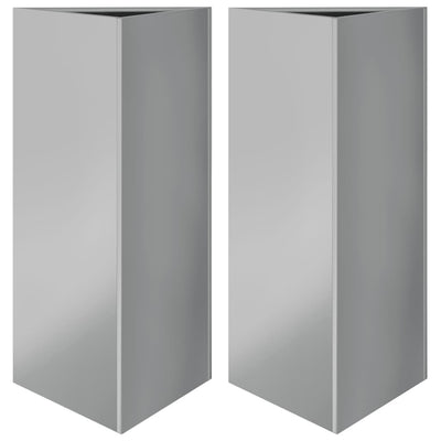 Vidaxl Planters 2 St Triangle 40x40x75 cm en acier galvanisé