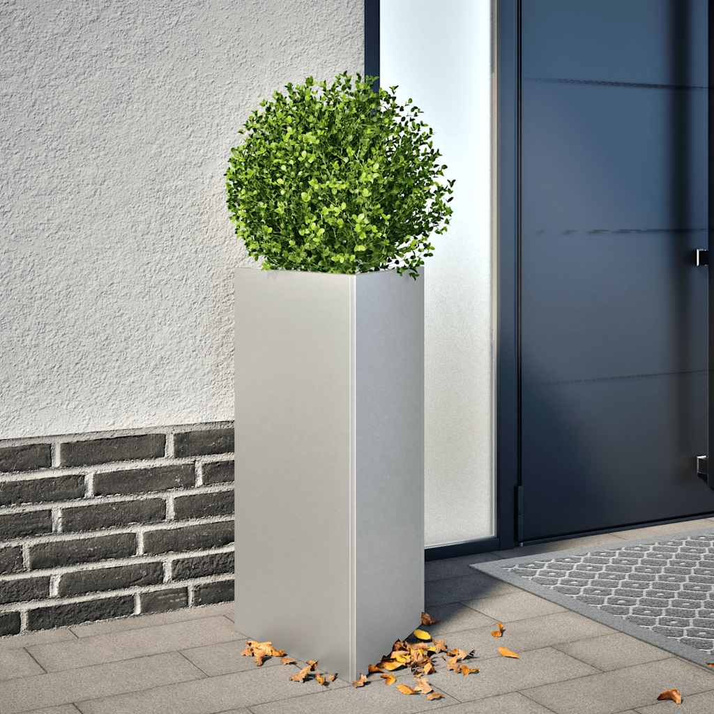 Vidaxl Planters 2 St Triangle 40x40x75 cm en acier galvanisé