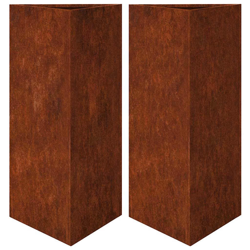 Vidaxl Planters 2 St Triangle 40x40x75 cm
