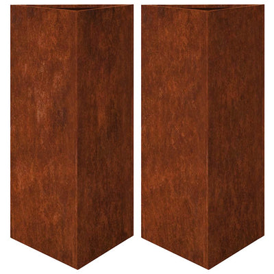 Vidaxl Planters 2 St Triangle 40x40x75 cm