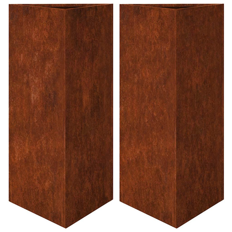 Vidaxl Planters 2 St Triangle 40x40x75 cm