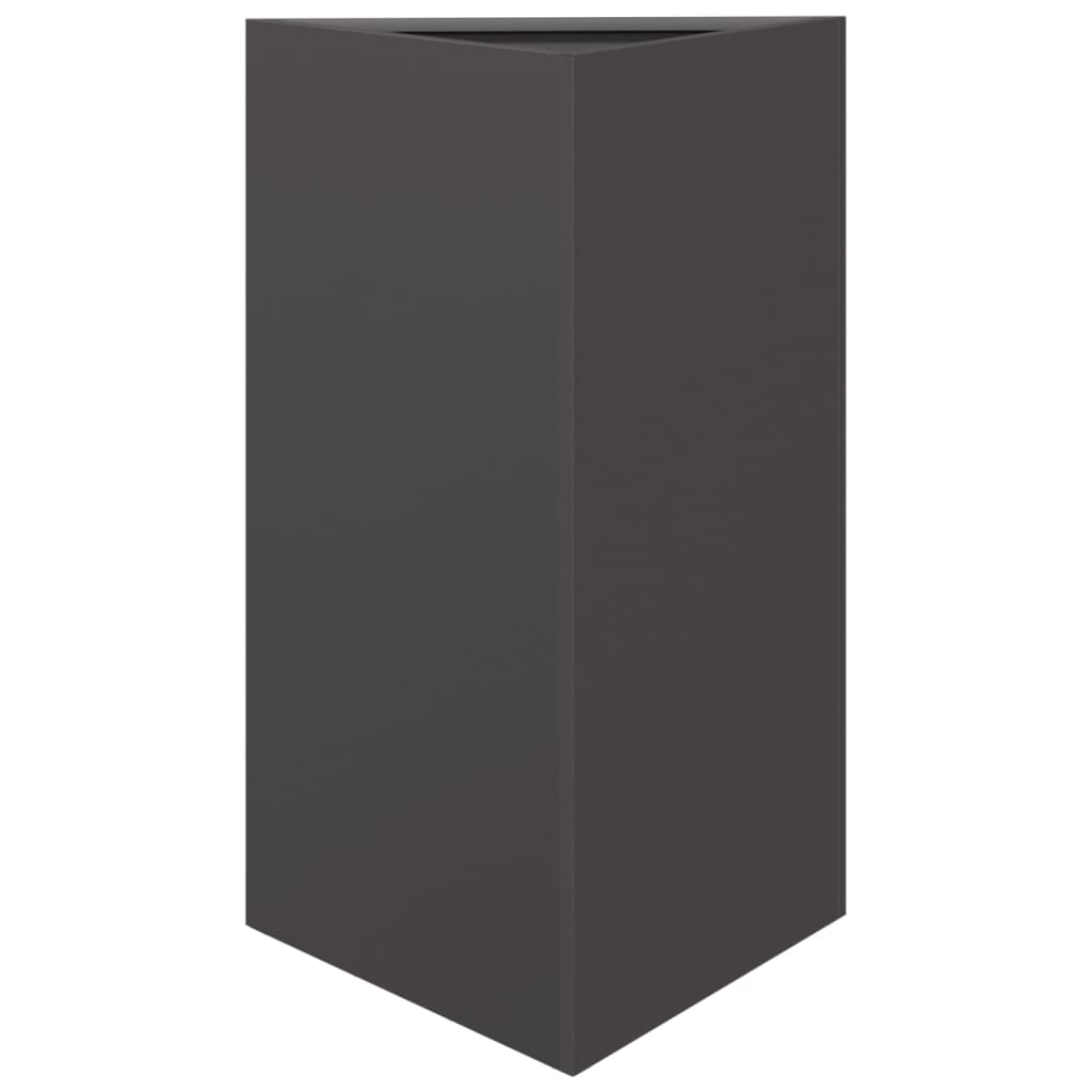 Vidaxl Planter triangle 50x43x75 cm en acier noir