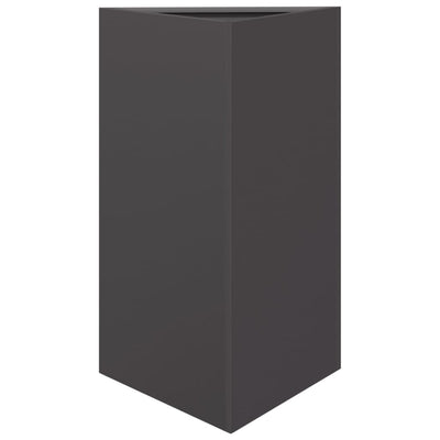 Vidaxl Planter triangle 50x43x75 cm en acier noir