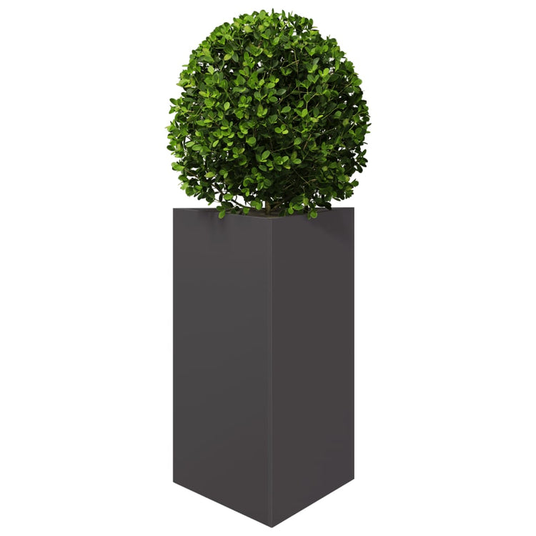 Vidaxl Planter triangle 50x43x75 cm en acier noir